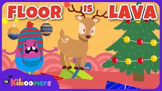 Christmas Floor Is Lava  The Kiboomers Preschool Songs  Brain Break Freeze Dance [upl. by Acinomahs]