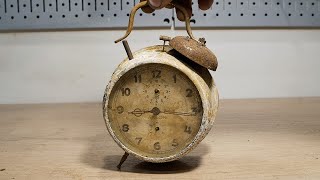 Restoration Old Alarm Clock  I RESTORED this RUSTY ALARM CLOCK from 1955 [upl. by Ohnuj952]