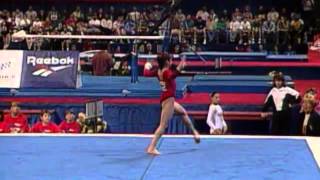 Dominique Moceanu  Floor Exercise  1996 US Gymnastics Championships  Women [upl. by Ahtnams]