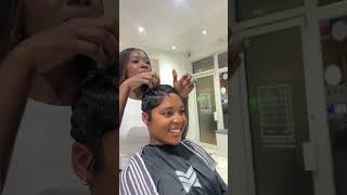 Pixie cut using dry itchy scalp specialist relaxer [upl. by December]