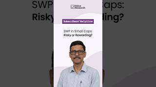 Can You SWP from Small Cap Funds Dhirendra Kumar Explains  Value Research [upl. by Flanna]