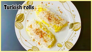 Turkish rolls 10 Minute dessert  Turkish delight Sultan lokum Rolls [upl. by Swagerty620]