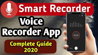 Best Sound Recording App 2020  Smart Audio Recorder App Review  High Quality Voice Recorder App [upl. by Yenaj]