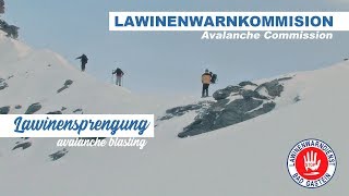 Lawinenwarnkommission im Einsatz  Lawinensprengung Salzburg  Österreich [upl. by Manning]