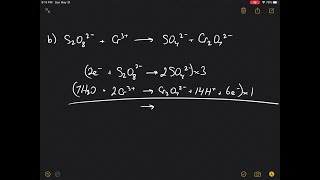 Balance each of the following oxidation–reduction reactions which take place in acidic solution b… [upl. by Iffar]