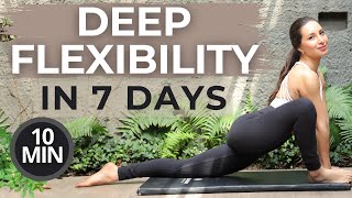 GET FLEXIBLE IN 7 DAYS STRETCHING ROUTINE  Deep Full Body Flexibility Stretch To Do Daily  10 MIN [upl. by Eirruc]