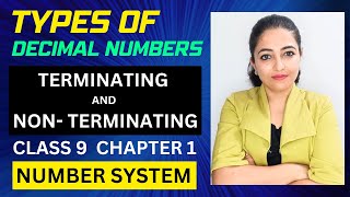 Types of decimal numbers  Terminating and non terminating decimal  Class 9  Number system [upl. by Kylie230]