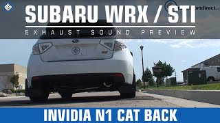 Invidia N1 200814 Subaru WRX STi Cat Back Exhaust Sound Clip [upl. by Nylirad]