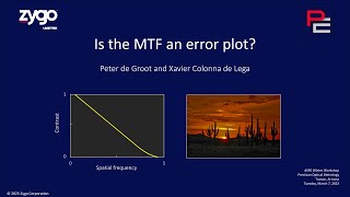 Is the Modulation Transfer Function MTF an error plot [upl. by Candi369]