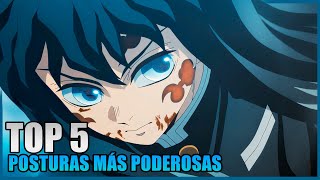 ESTAS SON LAS 5 POSTURAS MÁS PODEROSAS DE KNY  TOP 5 demonslayer kimetsunoyaiba anime [upl. by Oster3]