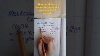 How to calculate molecular massmolar mass of a compound in 5 seconds [upl. by Aneelehs]