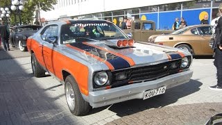 1973 Plymouth Duster With Flame Spitting 408 Stroker V8 With onboard ride [upl. by Eillam35]