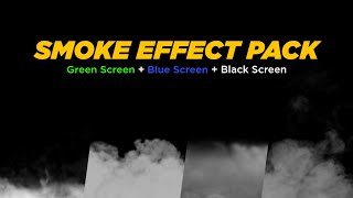 Smoke Effect Pack  GREEN SCREEN  BLUE SCREEN  BLACK SCREEN  VFX GURU [upl. by Atsev456]