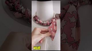 How to style a scarf with a necklace fashionhacks diy style scarf [upl. by Filipe533]