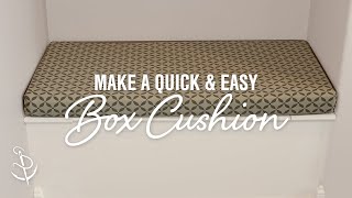 How To Make a Quick and Easy Box Cushion [upl. by Ibocaj]