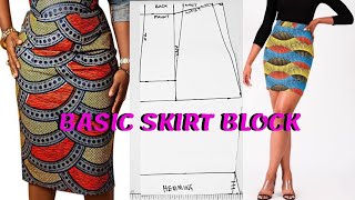 HOW TO DRAFT BASIC SKIRT PATTERN  PENCIL SKIRT PATTERN TUTORIAL  Beginner Friendly [upl. by Salohcim876]