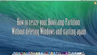 How to resize your bootcamp partition without deleteing windows Disk partitioning [upl. by Neenahs834]