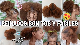 PEINADOS PARA PELO AFRO RIZADO CORTO Y LARGO 🔥💁🏽‍♀️😎 FÁCILES Y BONITOS 😍Rachell Santos [upl. by Ajan]