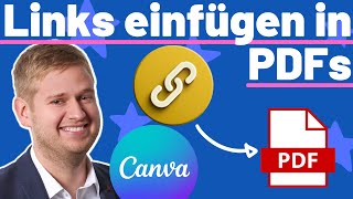 Link einfügen in PDF mit Canva Hyperlink  Tutorial Deutsch [upl. by Sacken]