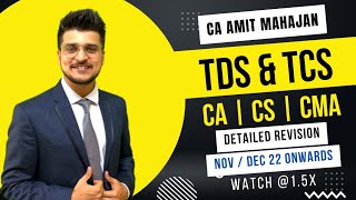 TDS TCS  Most detailed Revision  CA CS CMA [upl. by Annoid]