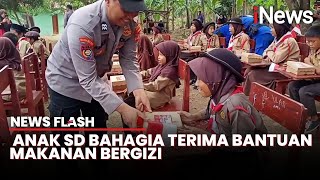 Polisi Bagikan Makanan Gratis untuk Anak SD di Lampung Selatan [upl. by Feldman]