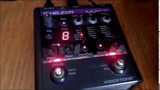 TC Helicon Voice Synth Vocoder pedal demoreview [upl. by Freemon]