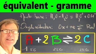 Masse équivalente et son unité l’équivalentgramme  Quantité chimique [upl. by Leoni]