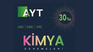 AYT Kimya 4Deneme Çözümü  Kafa Dengi Kimya Denemeleri [upl. by Harihat347]