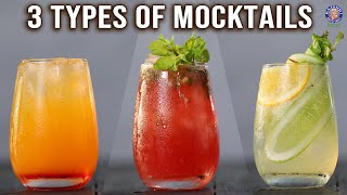 3 Quick amp Easy Homemade Mocktails  NonAlcoholic Drinks For Date Nights GetTogether Parties [upl. by Noreh]