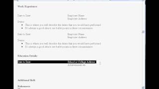 Create a CV in Word 2003 [upl. by Akiehsal]
