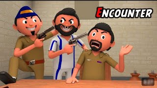 ENCOUNTER  JAIL COMEDY  Make Joke  Desi Comedy  Cartoon  Cartoon Comedy [upl. by Eahsel132]