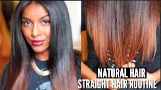 How To Straighten My Natural Hair FULL ROUTINE [upl. by Gredel]