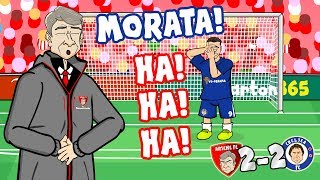 😂MORATA HA HA HA😂 Arsenal vs Chelsea 22 Parody 2018 Goals Highlights Misses [upl. by Cramer922]