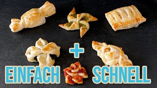 6 schnelle Blätterteig Fingerfood Rezepte zum Nachmachen  perfekt für Gäste [upl. by Westland712]