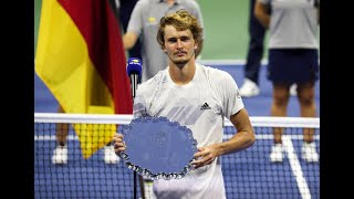 Alexander Zverev  US Open 2020 RunnerUp Speech [upl. by Corbie679]