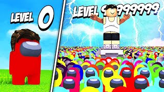 GETTING 9999 AMONG US PLAYERS in Roblox Among us Tycoon [upl. by Ahseken]