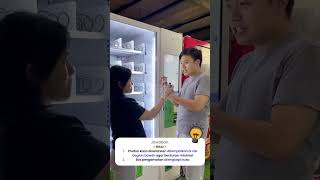 Vending machine bisa untuk produk kemasan kaca ga ya Takut pecah nih🤔 [upl. by Amron]