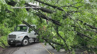 Photos Storm damage throughout Middle Tennessee [upl. by Ulani]