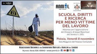 Comune di Pistoia  Convegno “Scuola diritti e ricerca per meno vittime del lavoro”  08112024 [upl. by Nosneh]