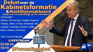 Terugkijken Debat over de Kabinetsformatie amp Hoofdlijnenakkoord  Formatiedebat Tweede Kamer [upl. by Dafna]