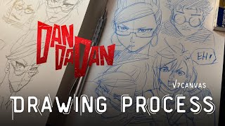 Real Time Lets draw characters from Dandadan  ASMR  Drawing Process [upl. by Mohn232]