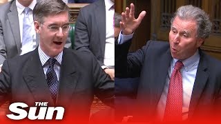 Jacob ReesMogg clashes with colleague Oliver Letwin MP over Brexit [upl. by Lesli]