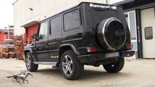 Supersprint exhaust for Mercedes G 500  headers cats mufflers  incredible V8 rumble [upl. by Rabush]