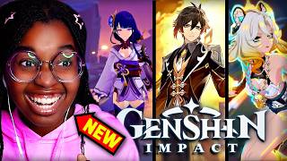 New GENSHIN IMPACT Player Reacts to EVERY CHARACTER TRAILER THIS WAS FIRE [upl. by Denten]