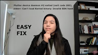 Flutter device daemon 1 exited exit code 253 stderr Cant load Kernel binary Invalid SDK hash [upl. by Nies343]