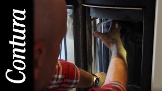 How to Replace Internal Side Glass Panel  Contura stoves [upl. by Airdnal]