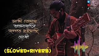 আমি তোমায় ভালোবাসি জগতে হইয়াছি দোষী  Slowed Riverb Lofi  Bangla old songs New version 2024 [upl. by Erdnoed901]