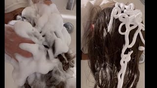 ASMR Shaving Cream amp Shampoo  Tub Time Shampooing  Soothing Scrubs🧼🛁 Hairwashing [upl. by Kylstra720]