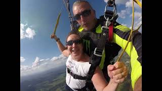 Karrie Courtright skydiving over Norwich NY with Just Jump skydiving [upl. by Lrad]