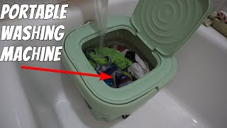 Portable Foldable Mini Washing Machine Review [upl. by Aisenat797]